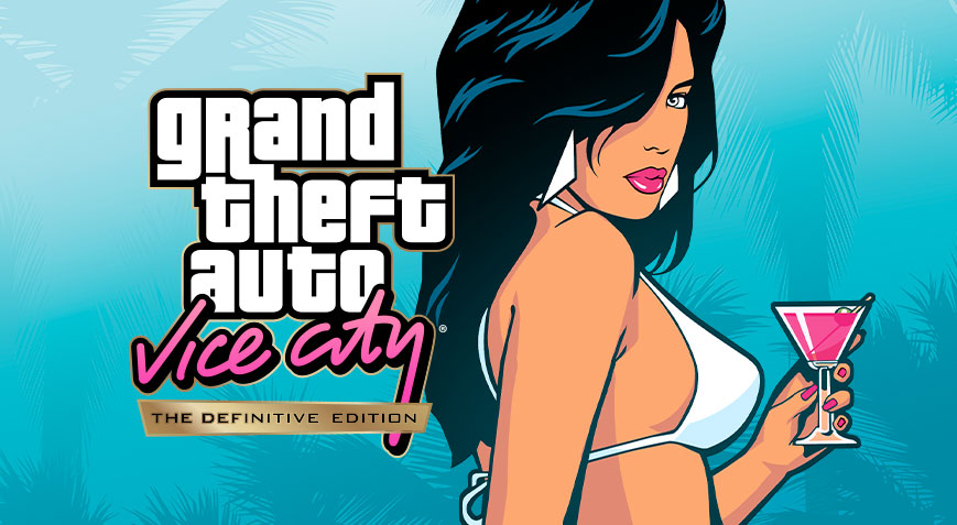 Задний фон лончера Rockstar в обновлённой GTA: Vice City