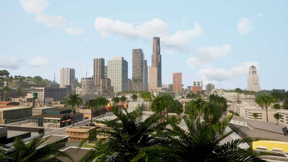 Впечатляющая дальность прорисовки и качество Лос-Сантоса из GTA: San Andreas