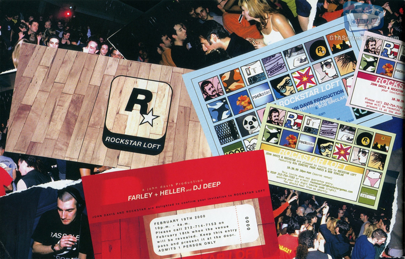 Флаеры, любовно сохранённые для истории ребятами из GTA Series, рекламируют Rockstar Loft — недолго существующий ночной клуб в Нью Йорке.