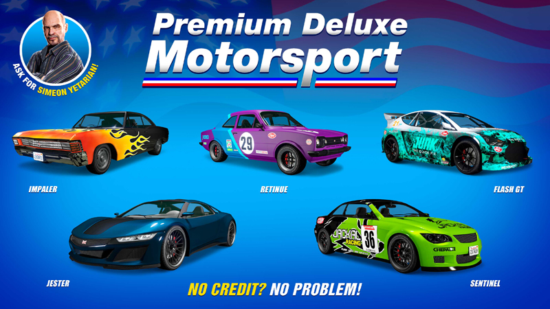 Cars in Premium Deluxe Motorsport this week.