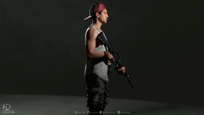 3D-модель героя GTA 6 в исполнении Хуссейна Дибы.