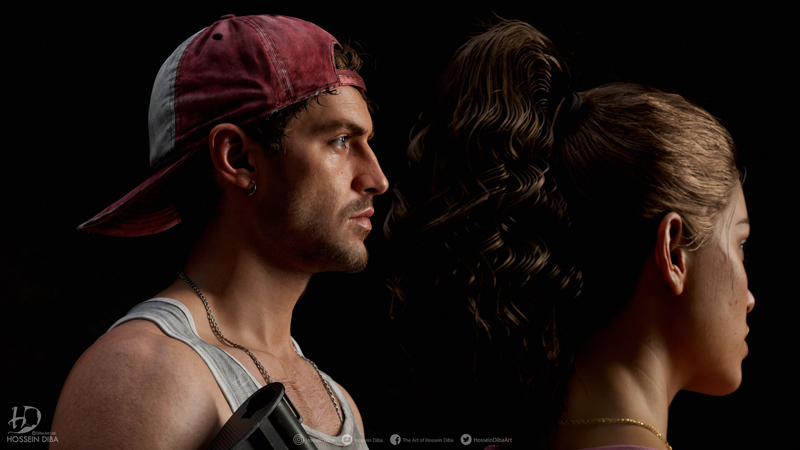 3D-модели главных героев GTA 6 в исполнении Хуссейна Дибы.