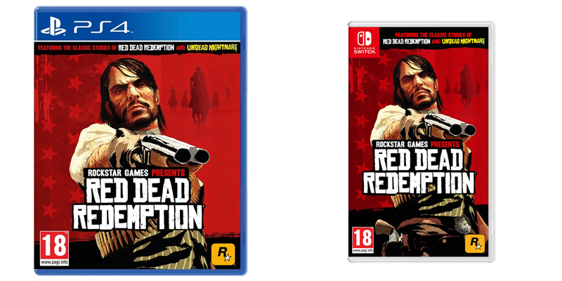 Обкладинки Red Dead Redemption для PS4 та Switch.