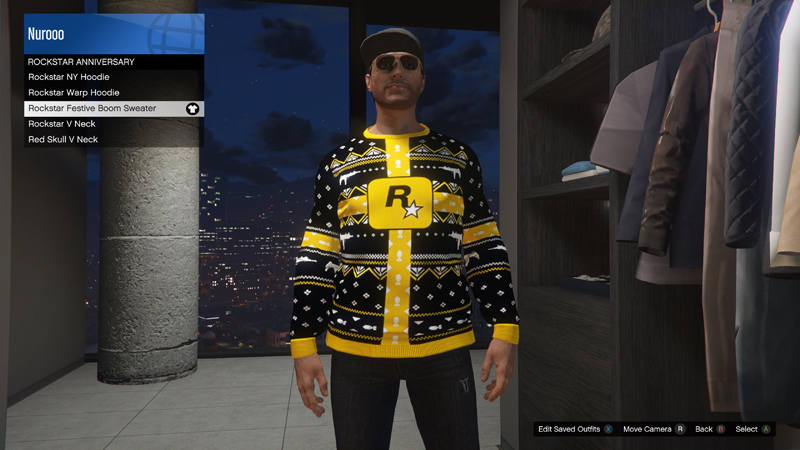 Рождественский свитер Rockstar Games в GTA Online.