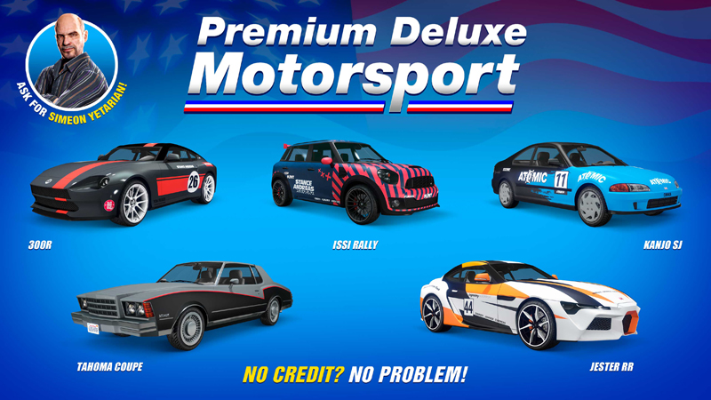 Транспорт в Premium Deluxe Motorsport на этой неделе.