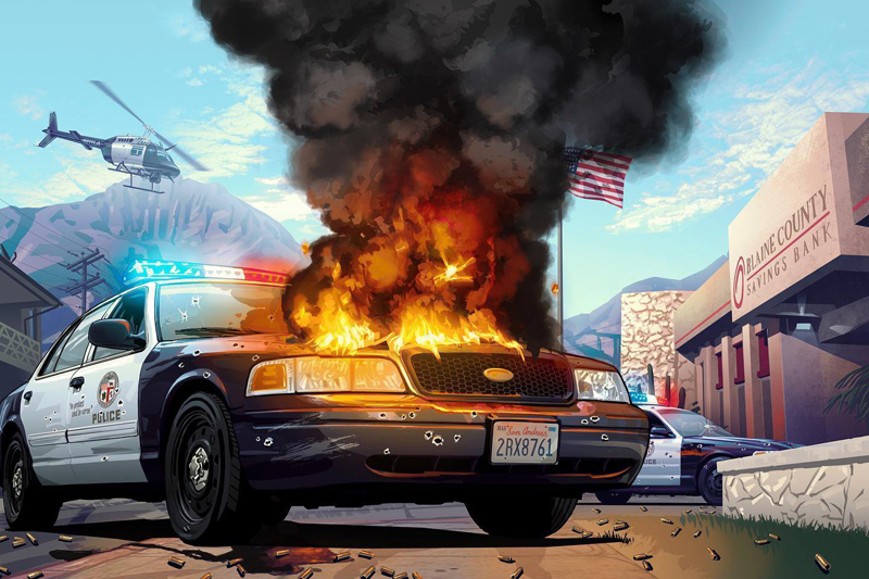 Невыпущенная иллюстрация GTA 5.