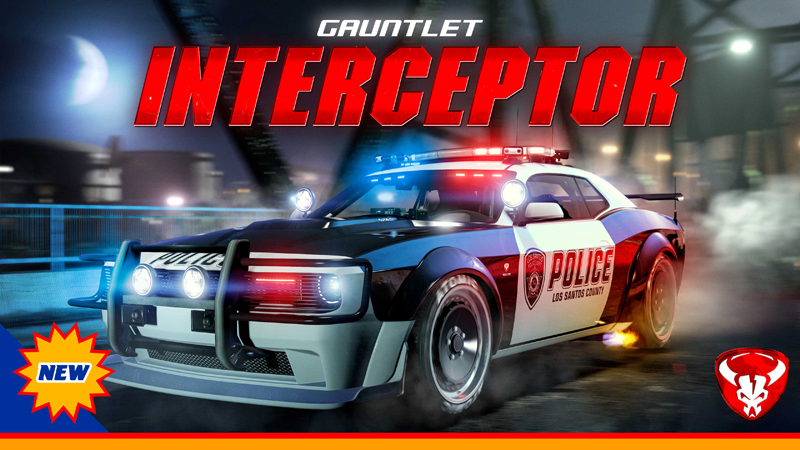 Полицейский маслкар Bravado Gauntlet Interceptor.