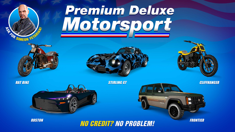Транспорт в Premium Deluxe Motorsport цього тижня.