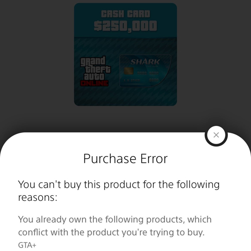 Підписники GTA+ не можуть обміняти бали на картки, так як їм вони доступні дешевше. В такому випадку треба конвертувати очки в поповнення гаманця, а потім купити донат.