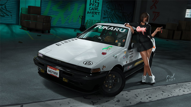 Дівчина з автоклубу Лос Сантоса в GTA Online.