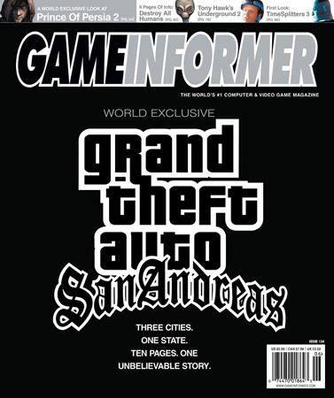 GTA: San Andreas. Alternate cover of Game Informer issue 134 from June 2004.