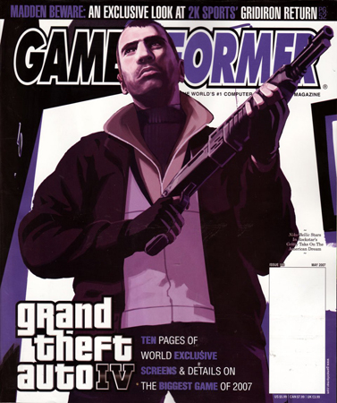 GTA 4. Cover of Game Informer issue 169 from May 2007.