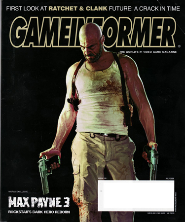 Max Payne 3. Cover of Game Informer issue 195 from July 2009.