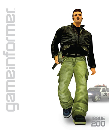 GTA 3. Alternate cover of the anniversary issue of Game Informer 200 from December 2009.