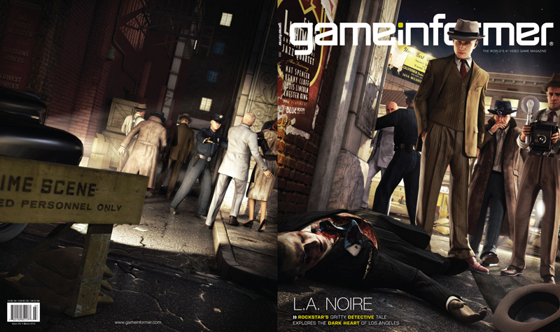 L.A. Noire. Cover of Game Informer issue 203 from March 2010.