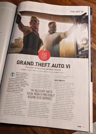 GTA 6  Among the Top 10 Most Anticipated Games by PLAY UK Magazine