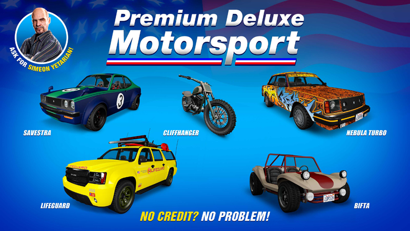 Транспорт в Premium Deluxe Motorsport цього тижня.