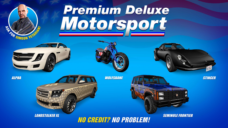 Транспорт в Premium Deluxe Motorsport цього тижня.