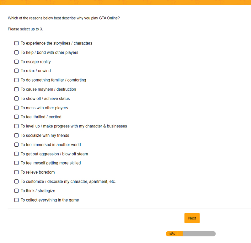 Опросник про GTA Online и GTA+.