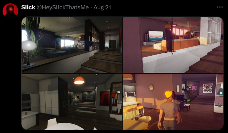 Comparison of apartments in GTA Online and Dustborn.