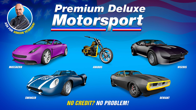 Транспорт в Premium Deluxe Motorsport цього тижня.