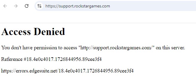 Besides 'Online' games and the BattlEye website, the Rockstar support website was also down.