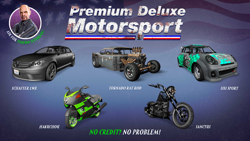 Транспорт в Premium Deluxe Motorsport на этой неделе.