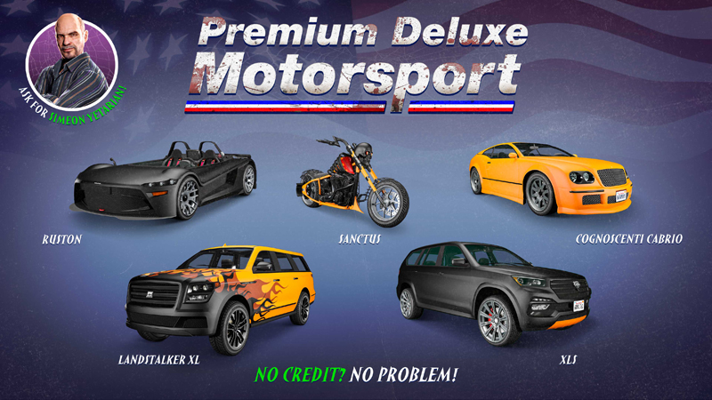 Транспорт в Premium Deluxe Motorsport на этой неделе.