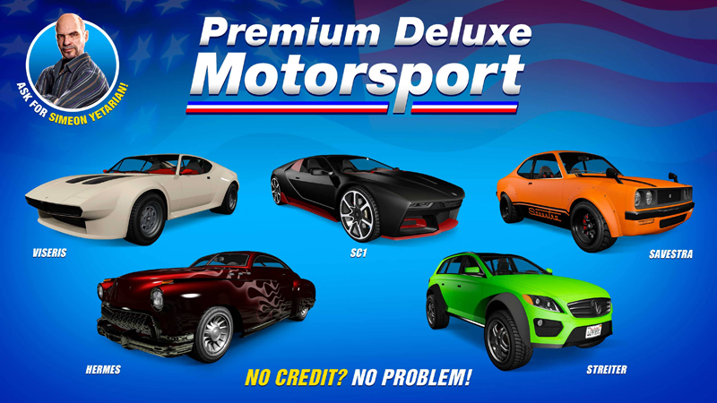 Vehicles in Premium Deluxe Motorsport this week.