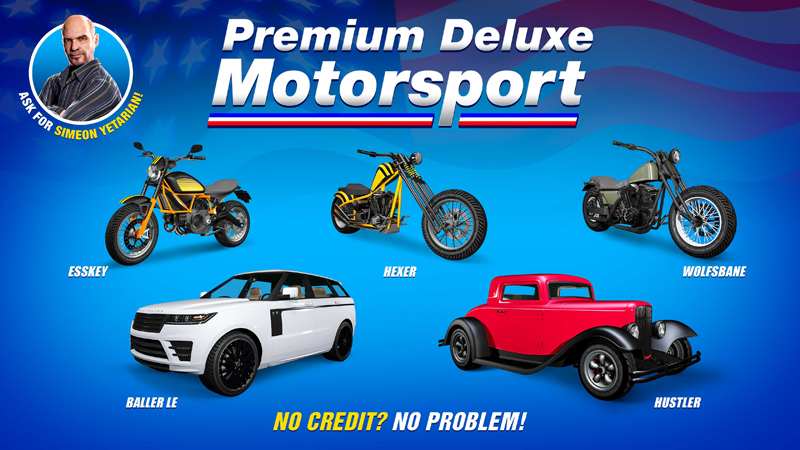 Vehicles in Premium Deluxe Motorsport this week