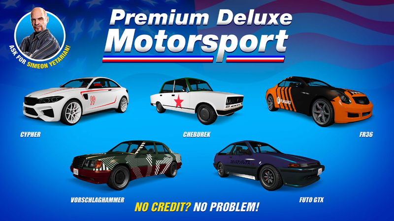 Транспорт в Premium Deluxe Motorsport на этой неделе.