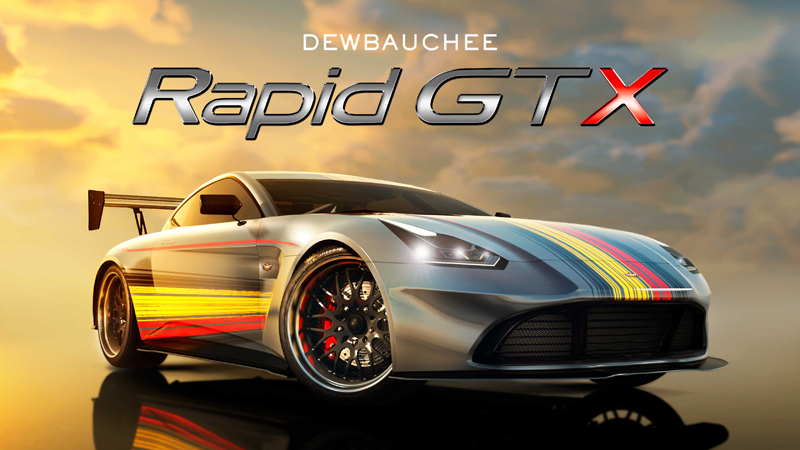 Dewbauchee Rapid GT X в раскраске Multi-Stripes.