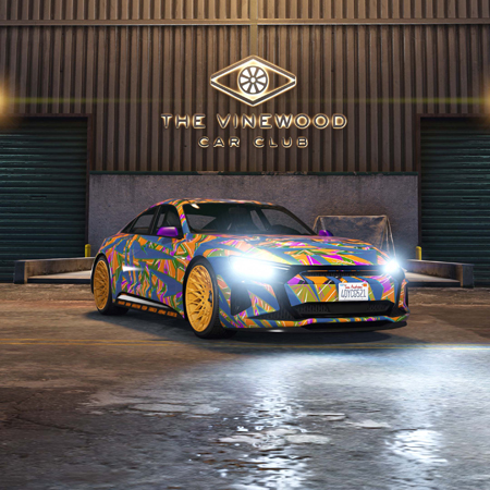Obey Omnis e-GT in the Vinewood Car Club.
