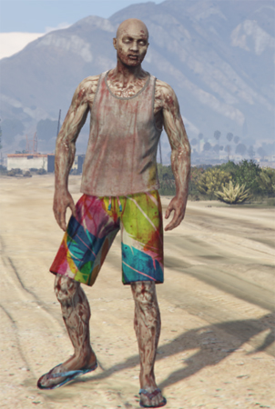 A regular zombie on Cayo Perico.