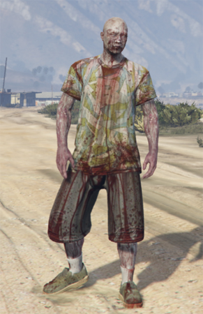 A regular zombie on Cayo Perico.