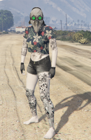 An undead mage on the island is a female.