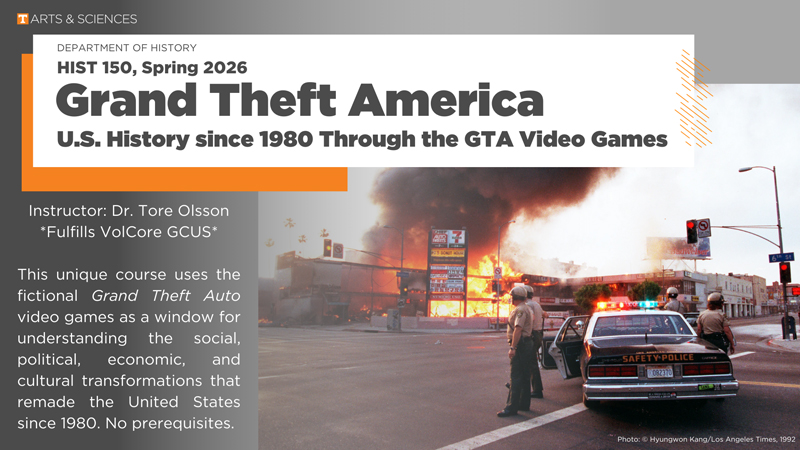 Афиша лекции Grand Theft America: U.S. History Since 1980 through the GTA Video Games.