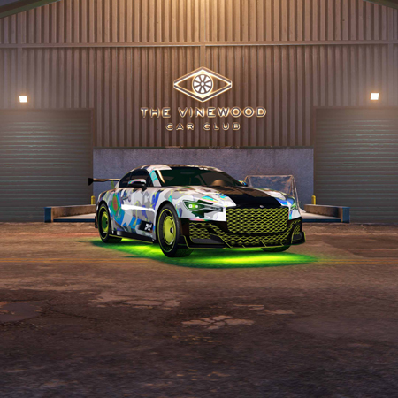 Enus Paragon S в раскраске «Камуфляж 76» в автоклубе Вайнвуда.