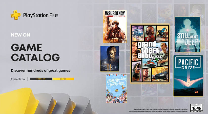 GTA 5 in the PlayStation Plus Game Catalog.