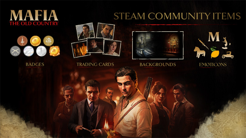 Предметы сообщества Mafia: The Old Country в Steam.
