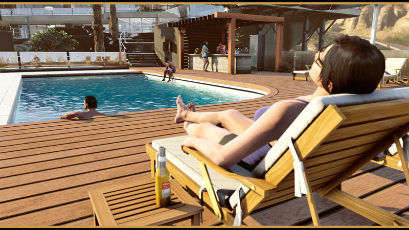 Релаксация в собственном бассейне.