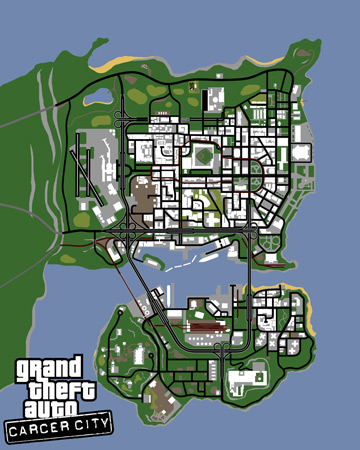 Мапа GTA: Carcer City.