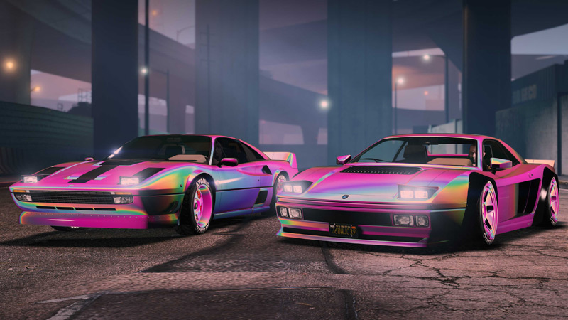 Фарба-хамелеон «Рожевий призматичний перламутр» для транспорту та коліс.