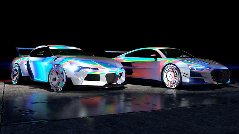 Graphite Prismatic Pearl Chameleon paint.