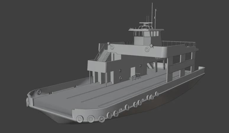 Паром Liberty Ferry без текстур.