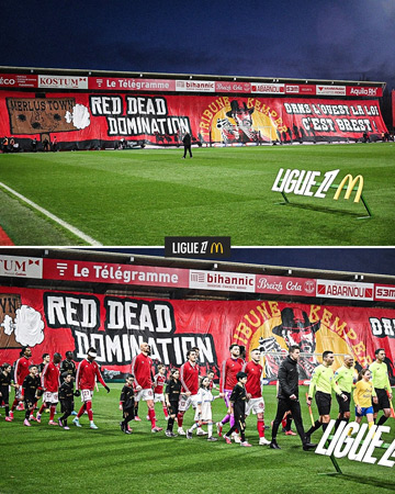 Футбольный баннер в стиле RDR 2