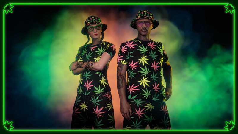 Multicolor 420 Festival Outfit.
