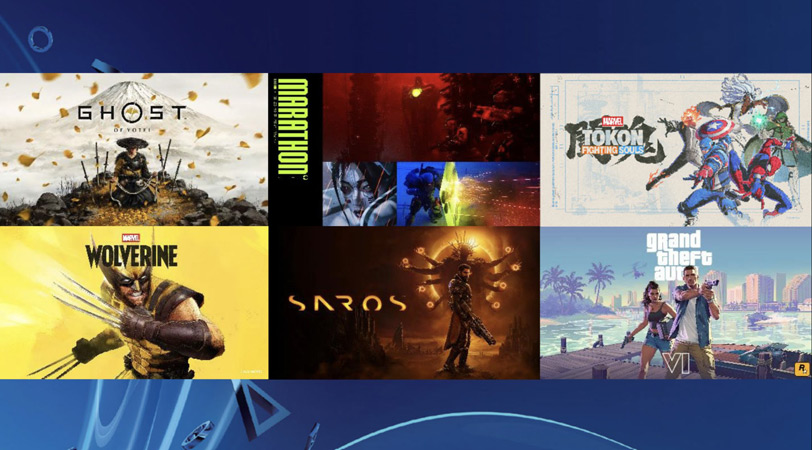 Слайд из финансового отчета Sony с ключевыми игровыми проектами