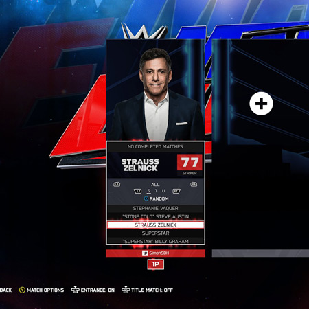 Strauss Zelnick’s card in WWE 2K26.