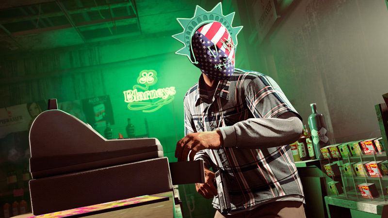 Green Emissive Lady Liberty Mask.